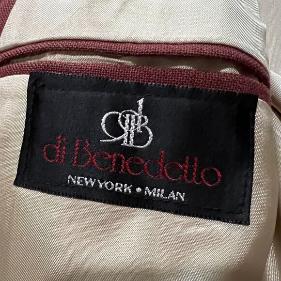 Rare Vintage 70's di Benedello Plum Wool Blazer Made in USA - Picture 3 of 12